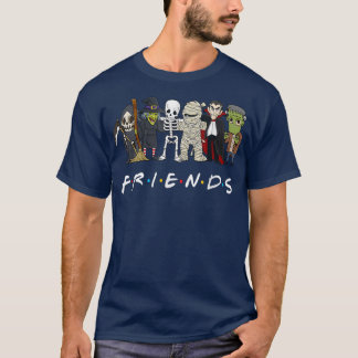 Camiseta Amigos Horríveis Skeleton Zombie Pumpkin Mummy Hal