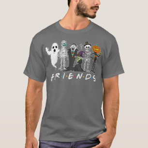 Camiseta Amigos Horríveis Skeleton Zombie Pumpkin Mummy Hal