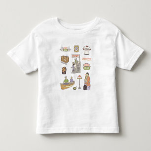 Camiseta AMIGOS™   Ícones de desenho animado