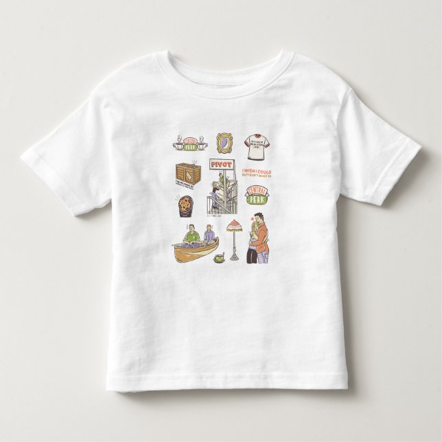 Camiseta AMIGOS™ | Ícones de desenho animado (Frente)