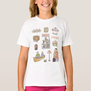 Camiseta AMIGOS™   Ícones de desenho animado
