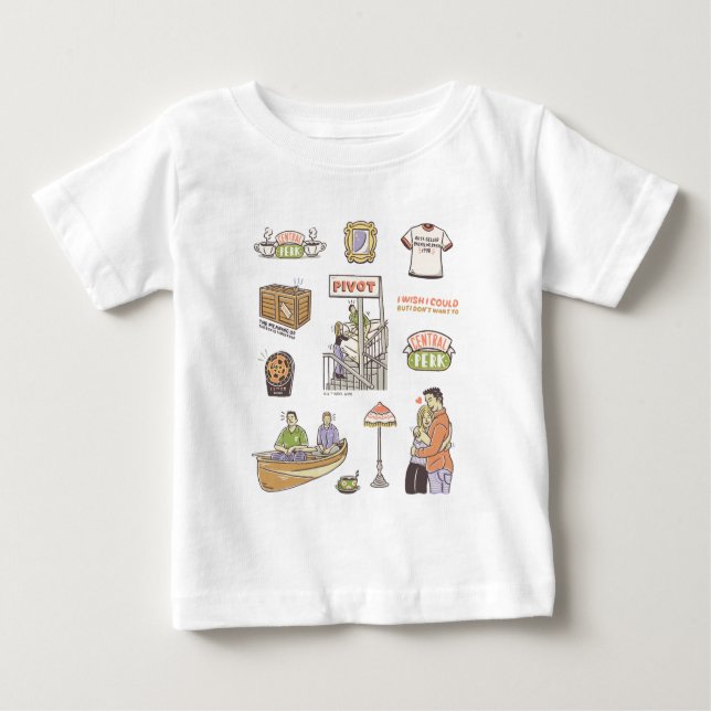 Camiseta AMIGOS™ | Ícones de desenho animado (Frente)