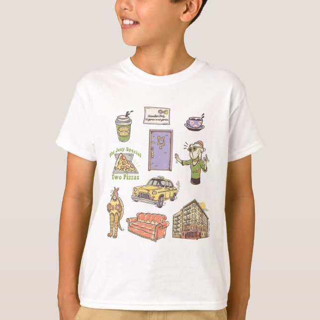 Camiseta AMIGOS™ | Ícones de desenho gráfico 1 (Frente)