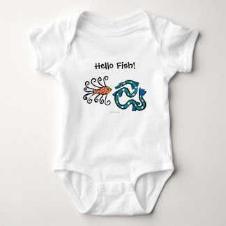 Camiseta Amigos ilustrados coloridos dos peixes