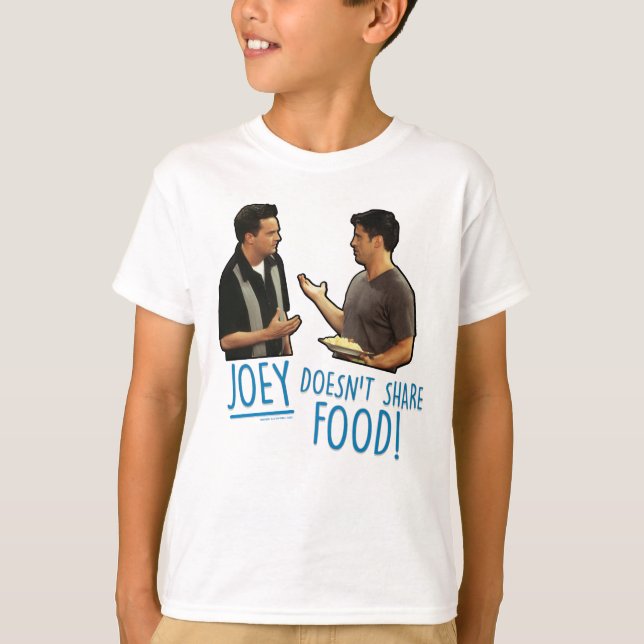 Camiseta AMIGOS™ | Joey não compartilha Comida! (Frente)