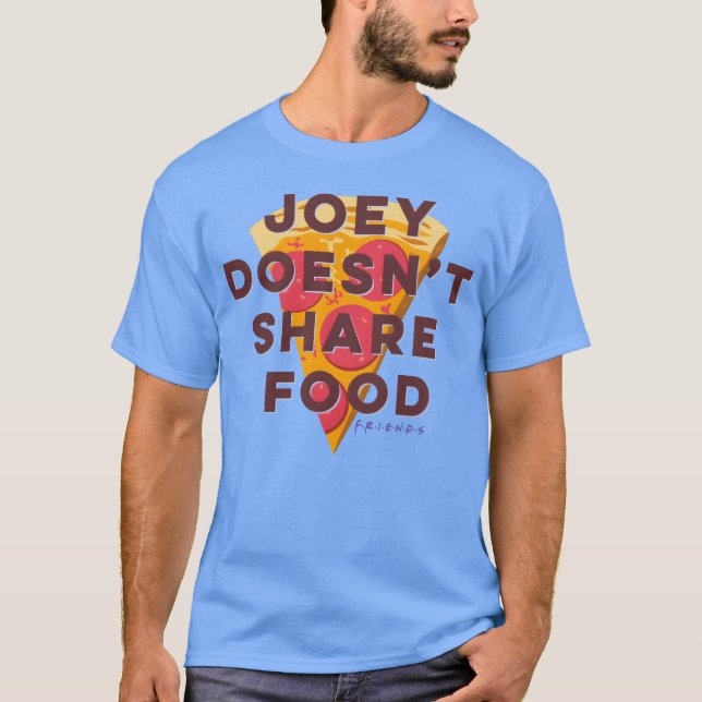 Camiseta Amigos Joey Não Divide Comida familiar (Frente)