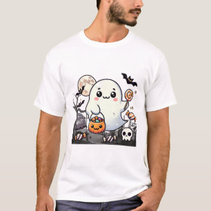 Camiseta Amigos Loucos do Dia das Bruxas Fantasmas