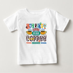 Camiseta AMIGOS™ Mas Primeiro Gráfico Vibrante De Café