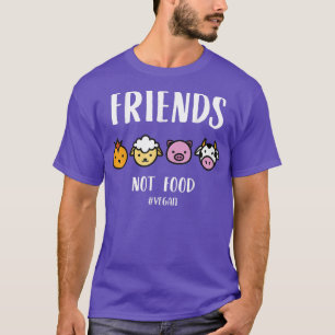Camiseta Amigos Não Comida para Veganos e Vegetarianos
