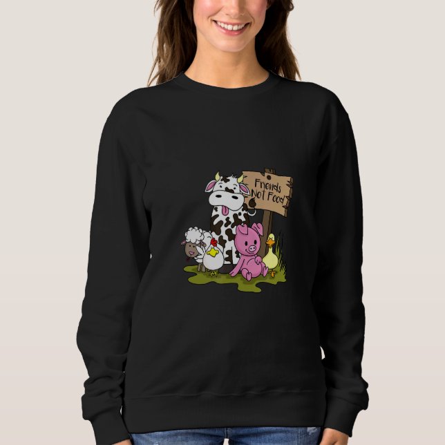 Camiseta Amigos Não Comida Vegan Vegetarian (Frente)