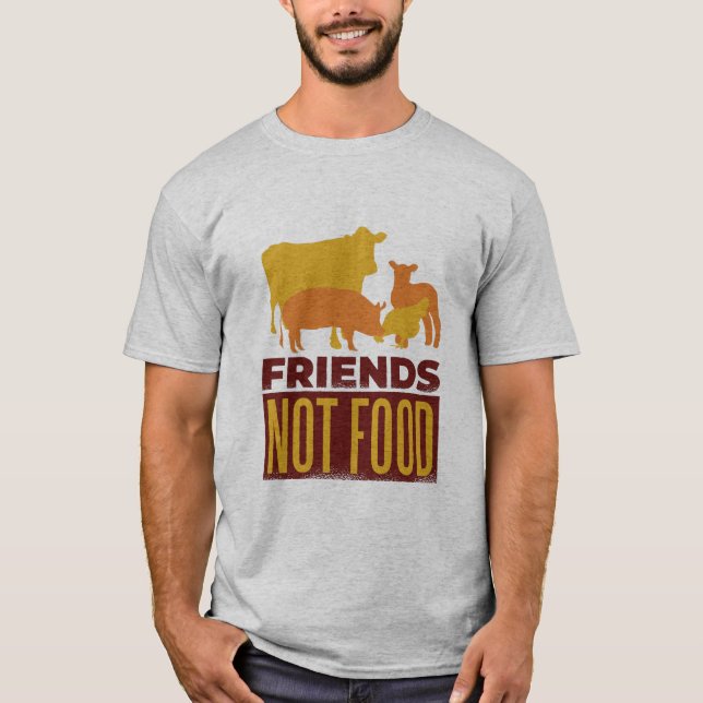 Camiseta Amigos Não Comidas (Frente)