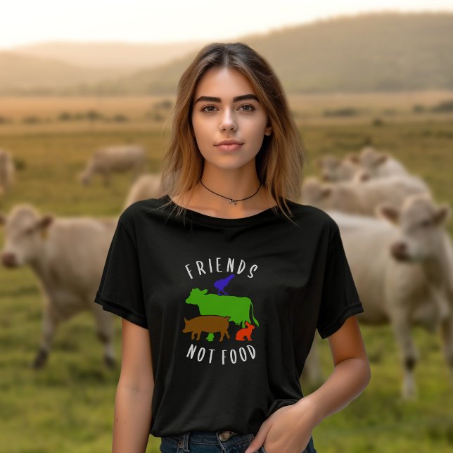 Camiseta Amigos Não Comidas, Ativismo Vegano Dos Direitos D (Criador carregado)