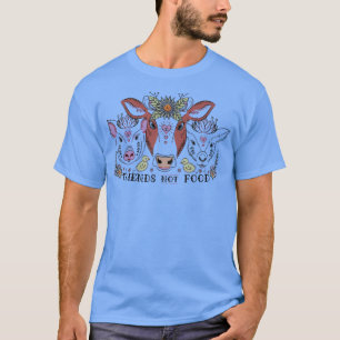 Camiseta Amigos Não Comidas Teão Vegan Dão Mundiais Vegetar