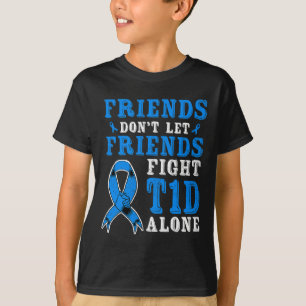 Camiseta Amigos não deixam amigos combaterem a diabetes T1d