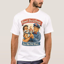 Camiseta Amigos Não Permitem que Amigos Façam a Barba com L