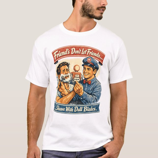 Camiseta Amigos Não Permitem que Amigos Façam a Barba com L (Frente)