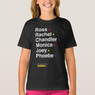 Camiseta AMIGOS™ Nomes dos caracteres