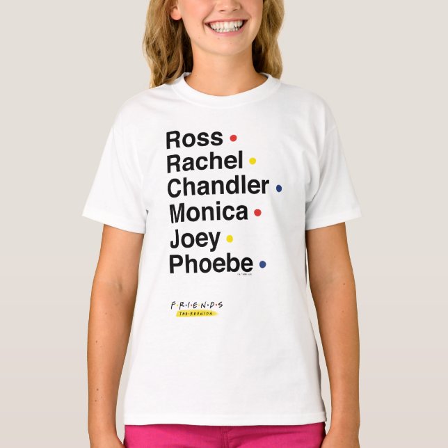 Camiseta AMIGOS™ | Nomes dos caracteres 2 (Frente)