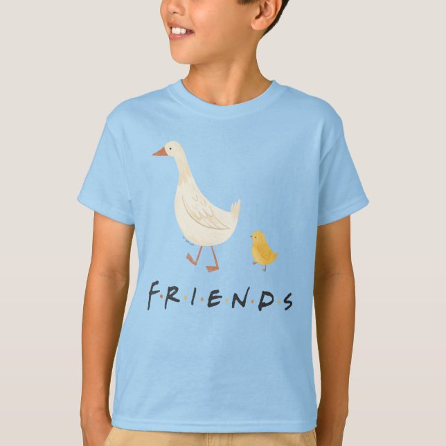 Camiseta AMIGOS™ | O Pintinho e o Pato (Frente)