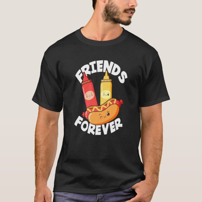 Camiseta Amigos para Cães Quentes para Sempre (Frente)