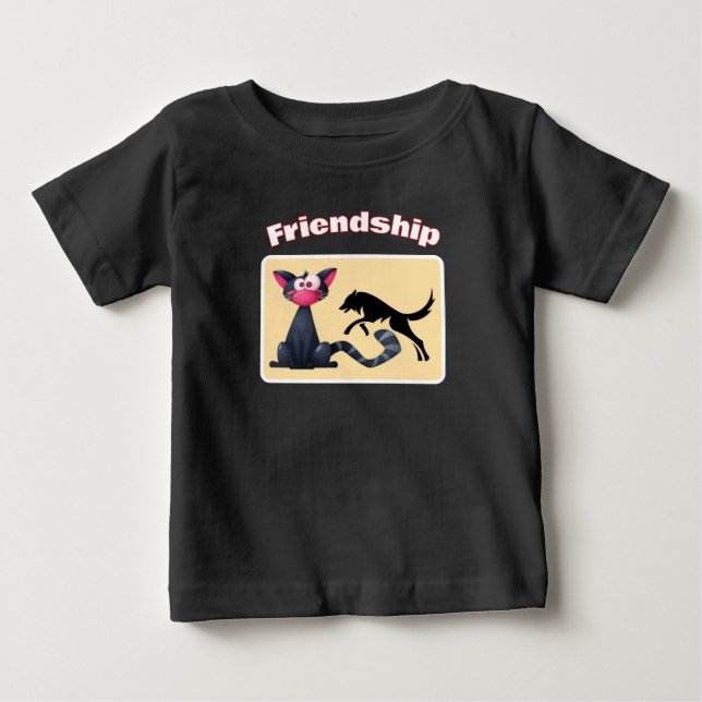 Camiseta Amigos Para Sempre – Conjunto de Bebê de Gato & Ra (Frente)