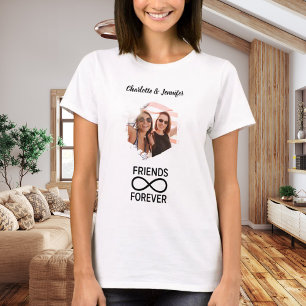 Camiseta Amigos para sempre nomes infinitos de fotografias
