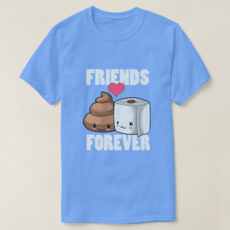 Camiseta Amigos para sempre - Poop e Humor de Papel de Banh