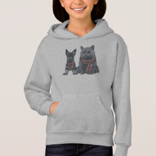 Camiseta Amigos Patriotas: Cão e Gato do Reino Unido