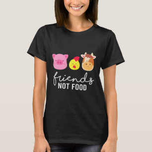 Camiseta Amigos Porco Galinha Vaca Não Comida Bio Legumes V