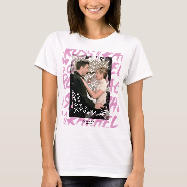Camiseta AMIGOS™ | Ross E Rachel Doodled Hearts (Frente)