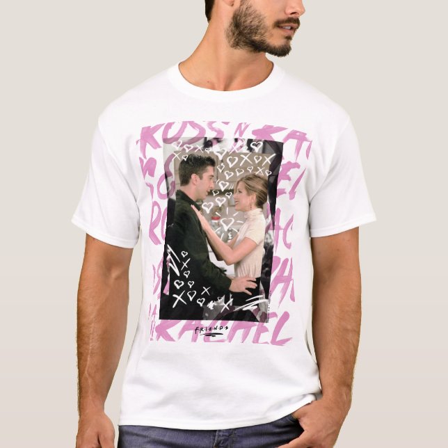 Camiseta AMIGOS™ | Ross E Rachel Doodled Hearts (Frente)