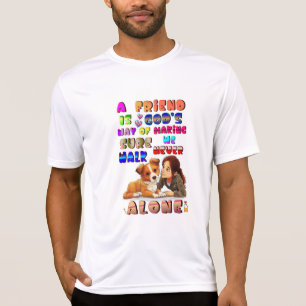Camiseta Amigos São o Modo de Deus de Garantir que Nunca Ca