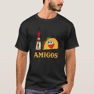 Camiseta Amigos Taco E Molho Quente Os Melhores Amigos Taco
