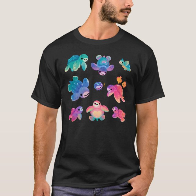 Camiseta Amigos tartaruga marinha retrô (Frente)