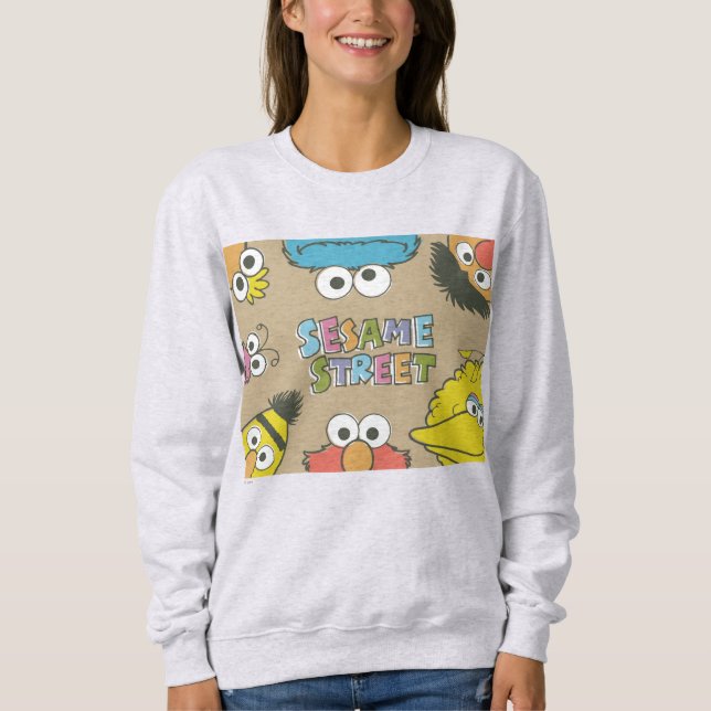 Camiseta Amigos Vintage da Rua Sésamo (Frente)