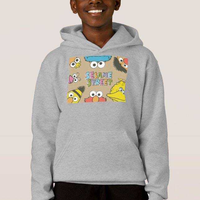 Camiseta Amigos Vintage da Rua Sésamo (Frente)