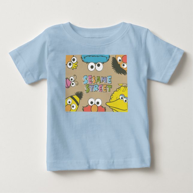 Camiseta Amigos Vintage da Rua Sésamo (Frente)