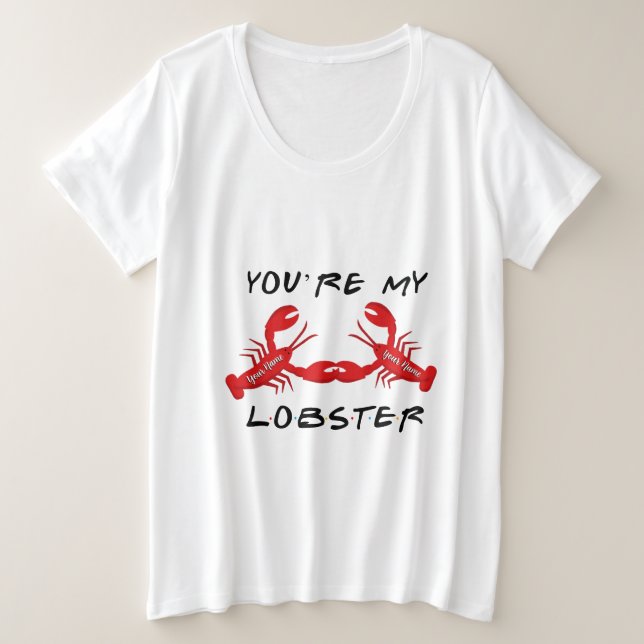 Camiseta Amigos Você é Minha Lagosta (Frente do Design)