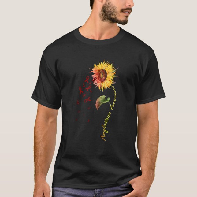 Camiseta Amiloidose Sensibilização Derrame de Girassol (Frente)