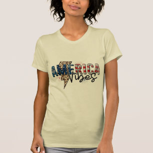 CAMISETA AMÍRICA VIBES 4 DE JULHO IDEIA DE PRESENTE