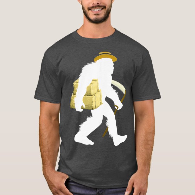 Camiseta Amish Bigfoot Farmer Cryptid Farming Sasquatch (Frente)