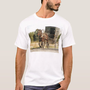 Camiseta Amish Horse e Buggy