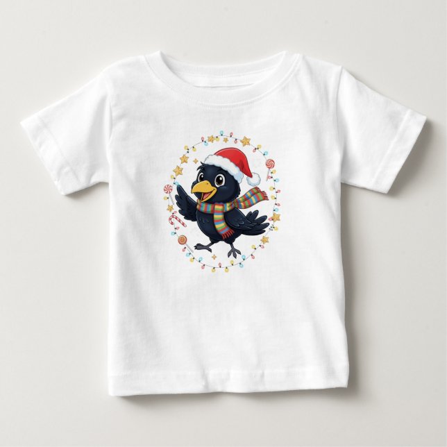 Camiseta AMITA | Corvo Alegre - Luzes de Feriado (Frente)