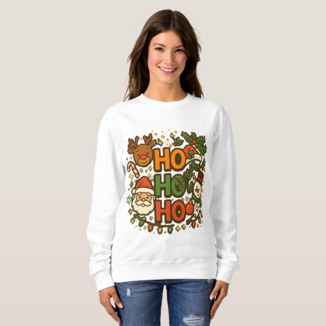 Camiseta AMITA | HO HO HO Holiday Crew Tee (Frente Completa)
