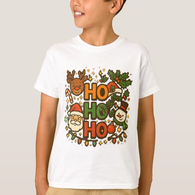 Camiseta AMITA | HO HO HO Holiday Crew Tee (Frente)