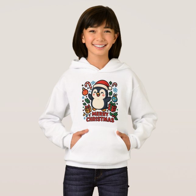 Camiseta AMITA | Merry Christmas Penguin (Frente Completa)