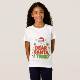 Camiseta AMITA | Querido Papai Noel, Eu Tentei - Natal Dive