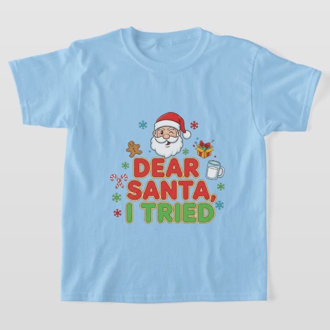 Camiseta AMITA | Querido Papai Noel, Eu Tentei - Natal Dive (Postura )