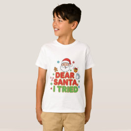 Camiseta AMITA | Querido Papai Noel, Eu Tentei - Natal Dive