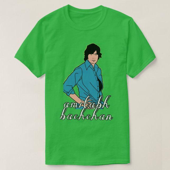 Camiseta Amitabh Bachchan estilo retrô (Frente do Design)